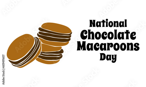 National Chocolate Macaroons Day, idea for poster, banner, flyer or menu design