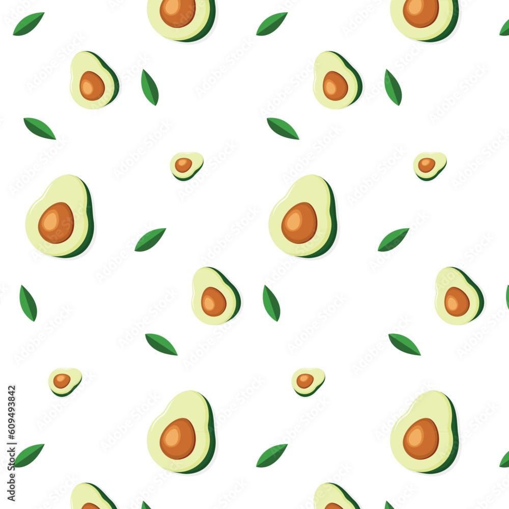 seamless background with avocado seamless background with avocado