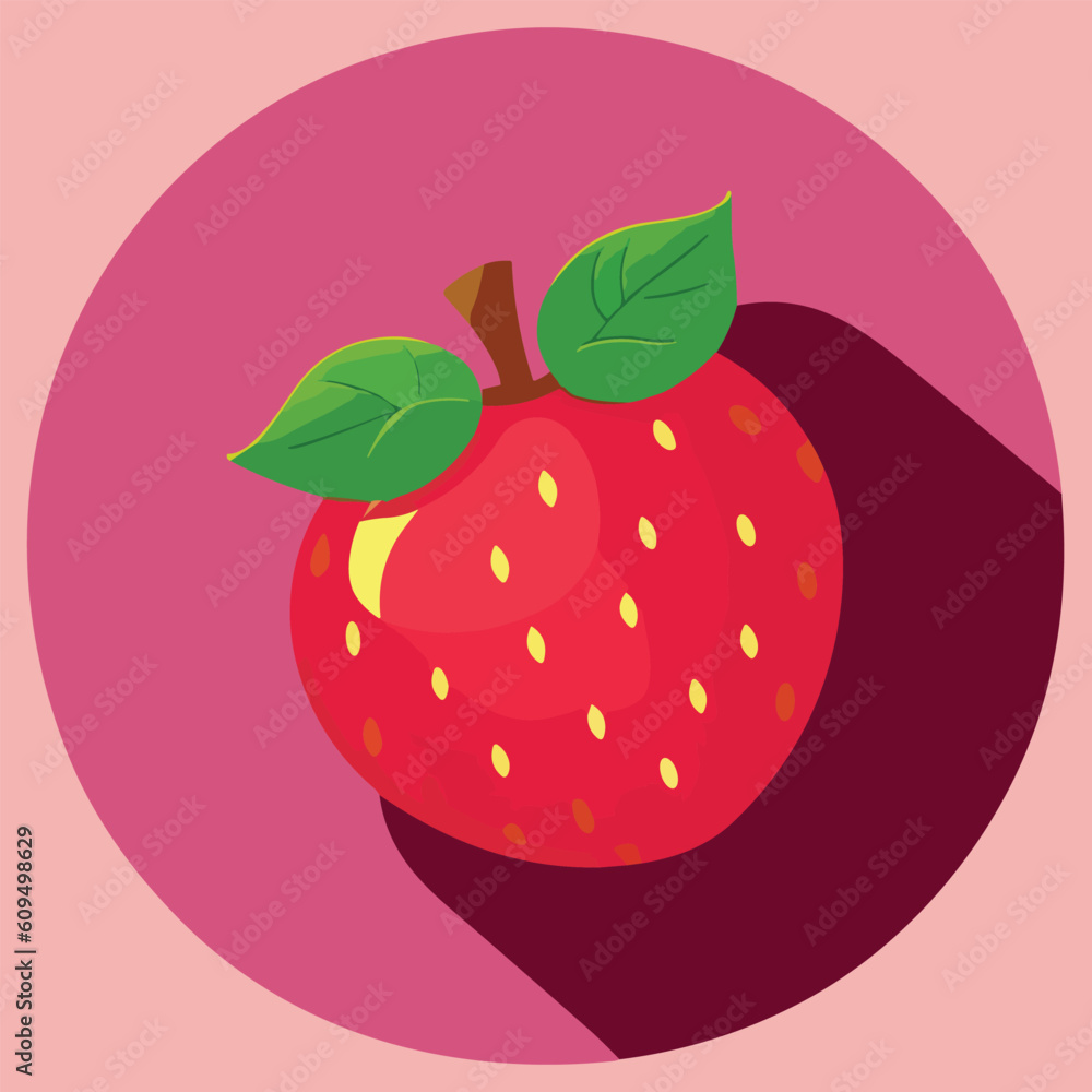 Obraz premium Vector illustration of fresh and juicy strawberry
