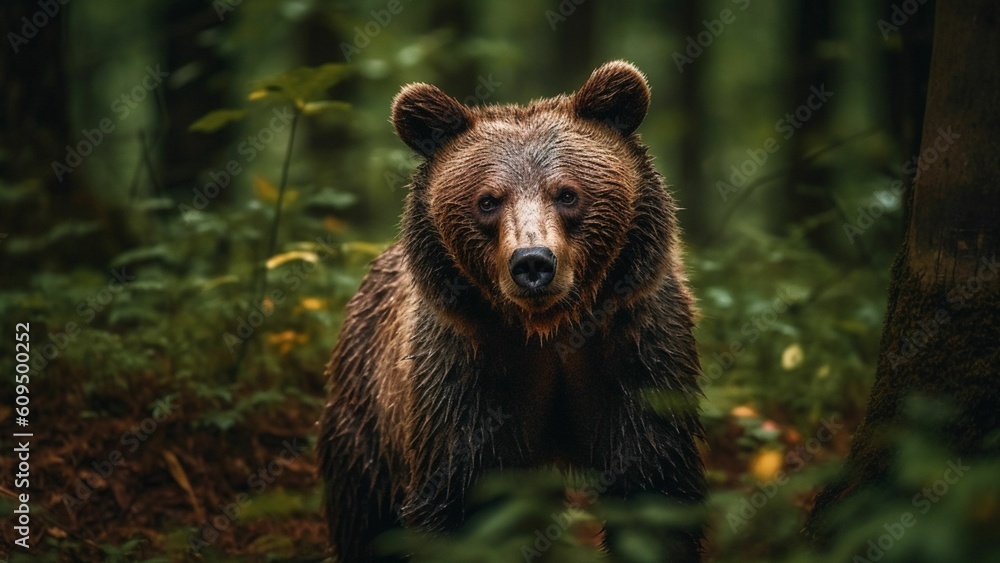 Brown Bear in the Woods