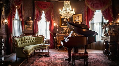 grand piano in the interior