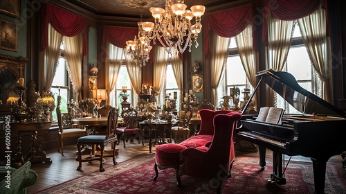 grand piano in the interior