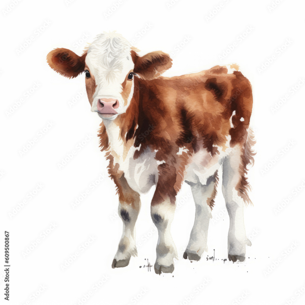 Standing Hereford Calf