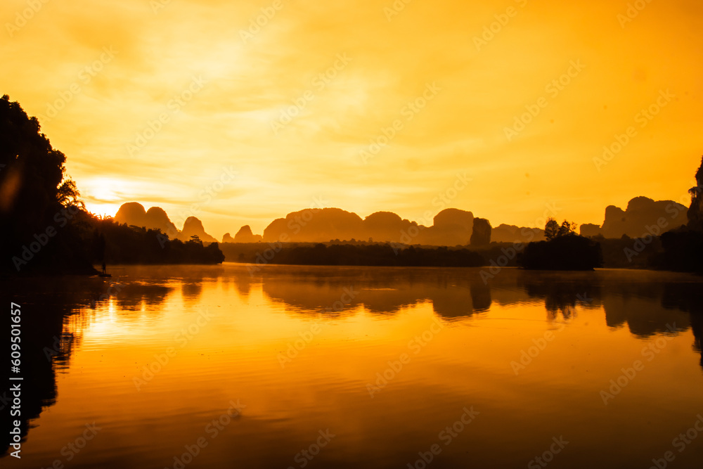 Obraz premium Landscape Nature View of Nong Thale Lake in Krabi Thailand