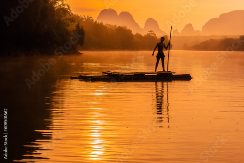 Landscape Nature View of Nong Thale Lake in Krabi Thailand © meen_na