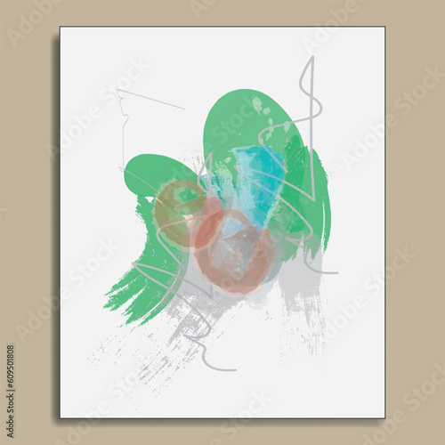 Water color digital abstract painting.