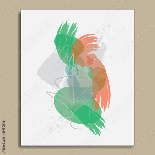 Water color digital abstract painting