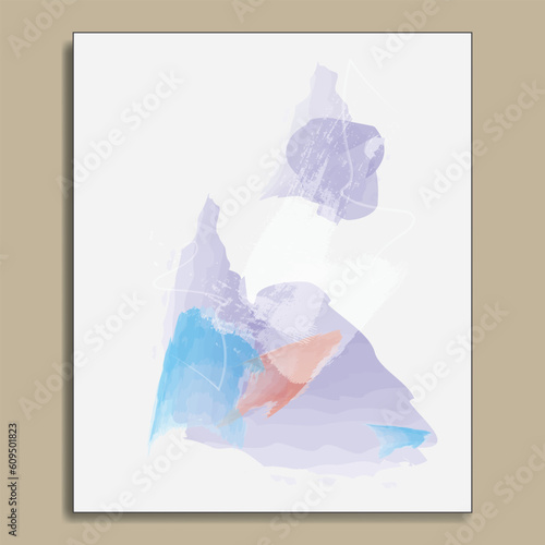 Water color digital abstract painting