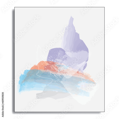 Water color digital abstract painting
