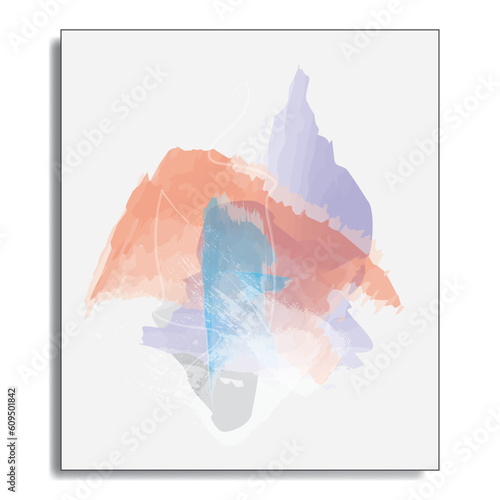 Water color digital abstract art painting.