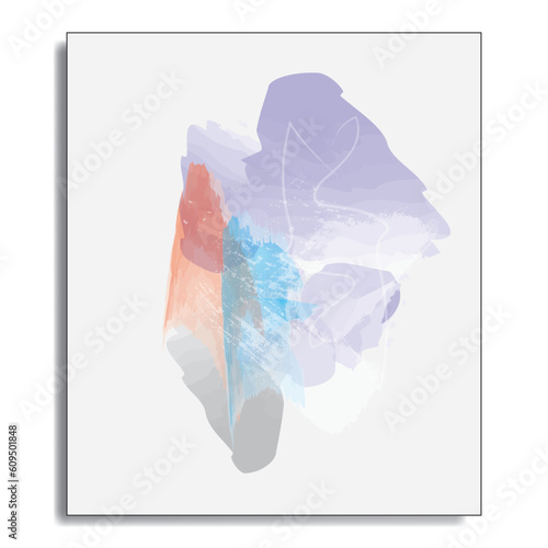 Water color digital abstract painting