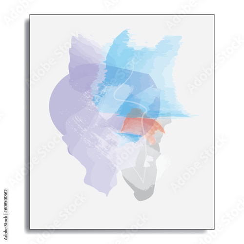 Water color digital abstract painting