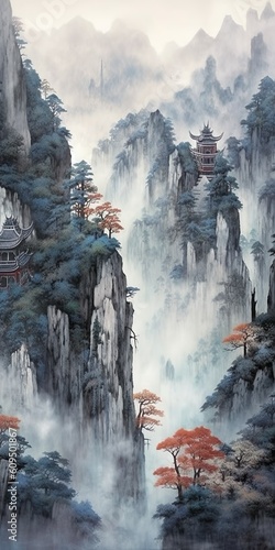 chinese calligraphy watercolor art