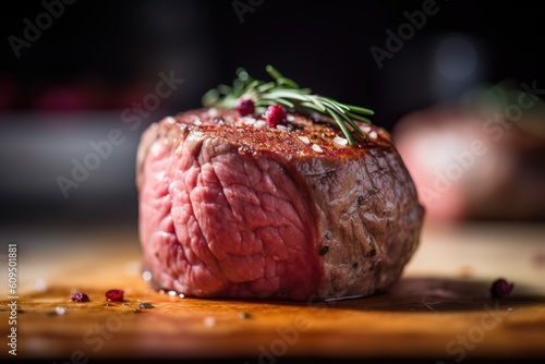 beef steak on a wooden board