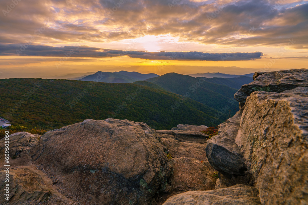 Craggy Pinnacle Sunset in Asheville, North Carolina