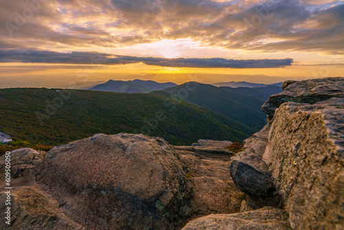 Craggy Pinnacle Sunset in Asheville, North Carolina