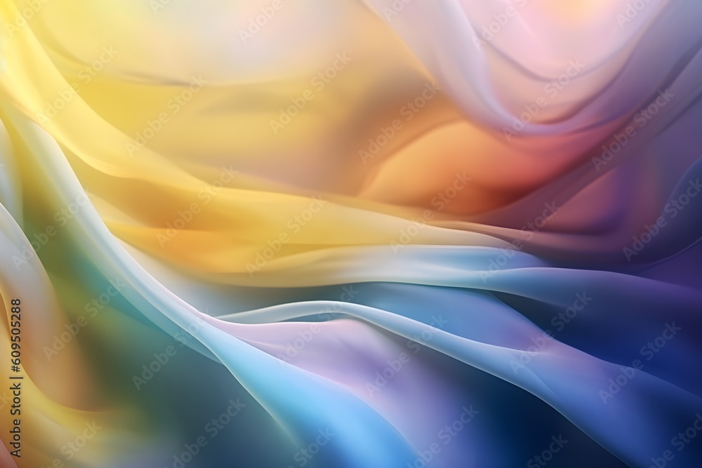 Fototapeta premium 3D Abstract Digital Background Wallpaper Pastels Yellow and Blue