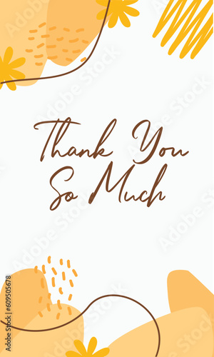 Thank You minimalist square banner template. Suitable for social media posts, flyer,backgroud and web internet ads