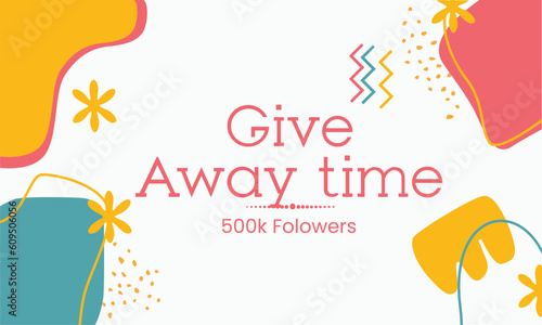 Give away minimalist square banner template. Suitable for social media posts, flyer,backgroud and web internet ads