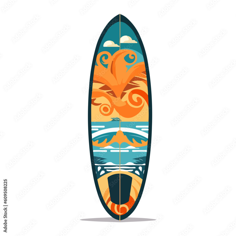 surfing on the beach surfboard vector, summer activity beach surfing on the beach surfboard vector, summer activity beach