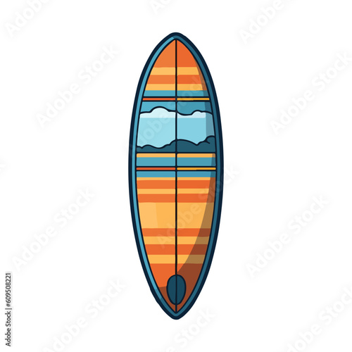 surfing on the beach surfboard vector, summer activity beach