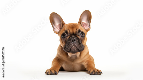 Adorable dog on a white background in different poses. Dog for advertisement. Bottomless dog. Puppy with white background. AI generated image.  © Moon Project