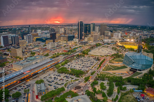 Aerial View of Winnipeg, Manitoba during Summer photo