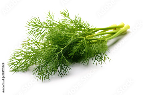 dill isolated on white background generative ai