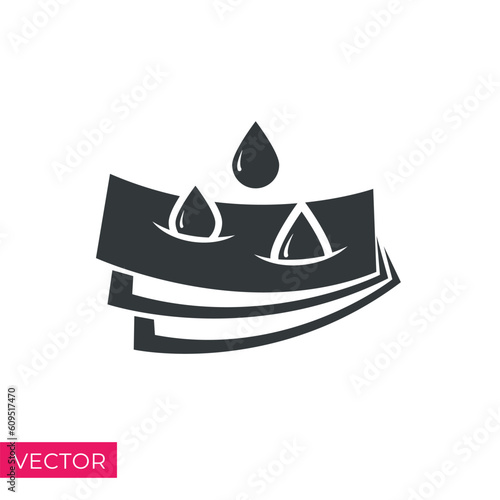 layers soft fabric icon, moisture absorbing, water absorption properties, wicking moist, diaper concept, icon vector eps10