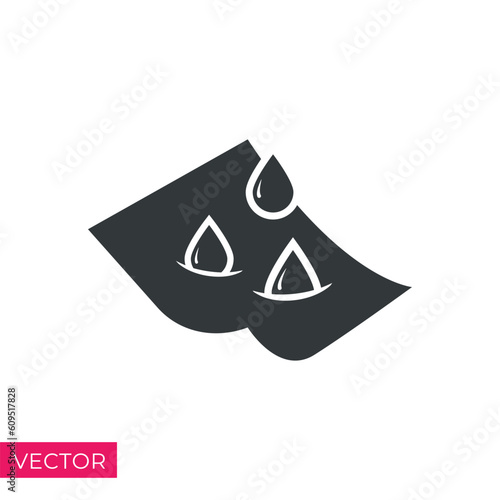 layer soft fabric icon, Paper, moisture absorbing, water absorption properties, diaper concept, icon vector eps10