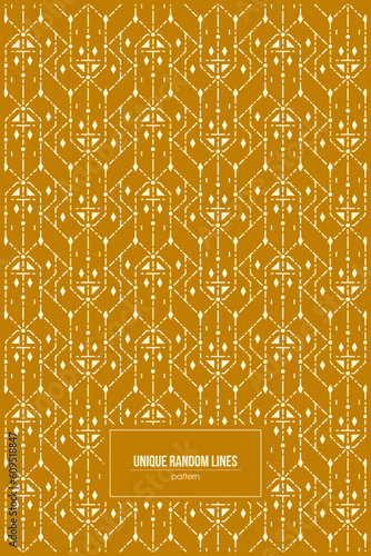 unique random lines patter with elegant gold background