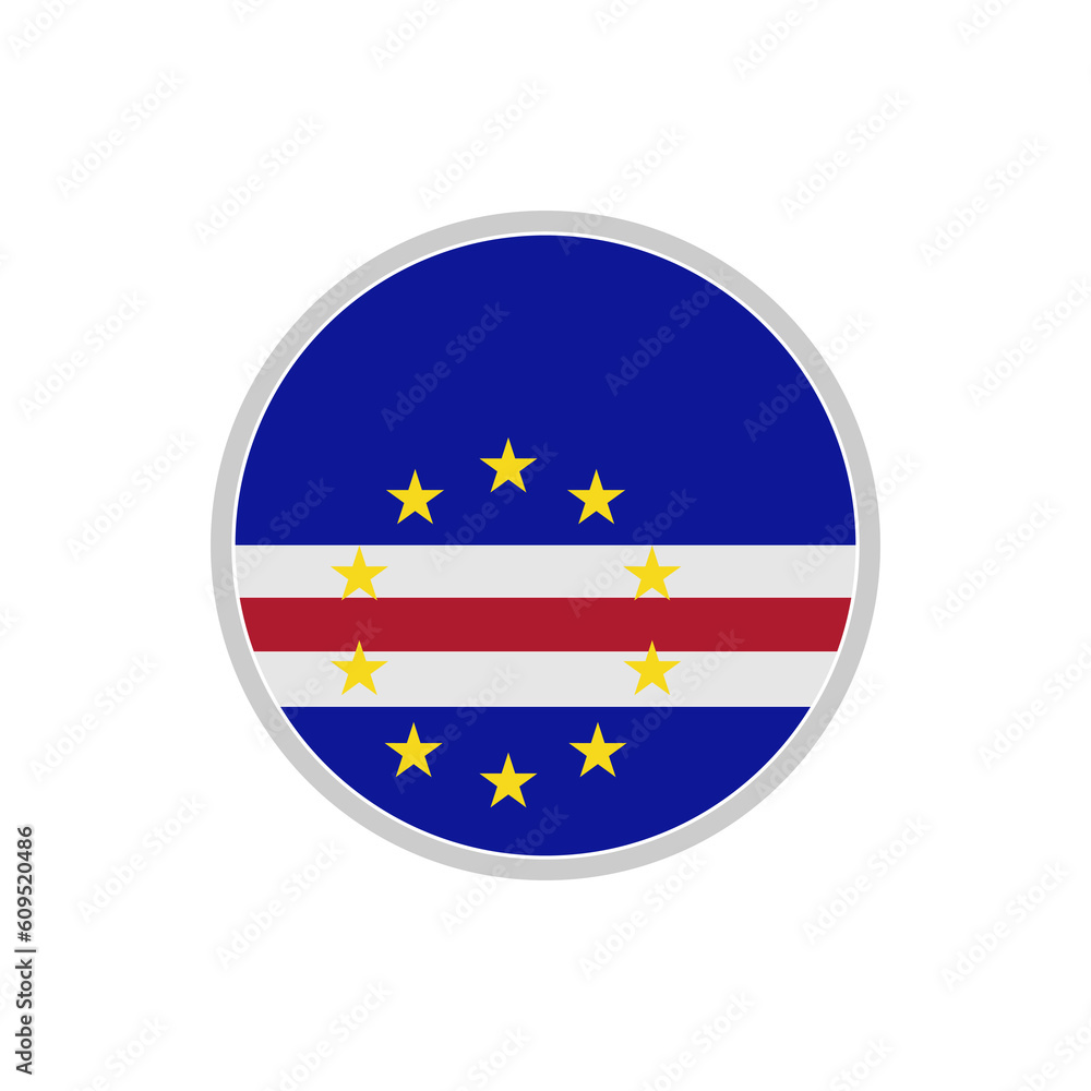 Obraz premium Cape verde flags icon set, Cape verde independence day icon set vector sign symbol