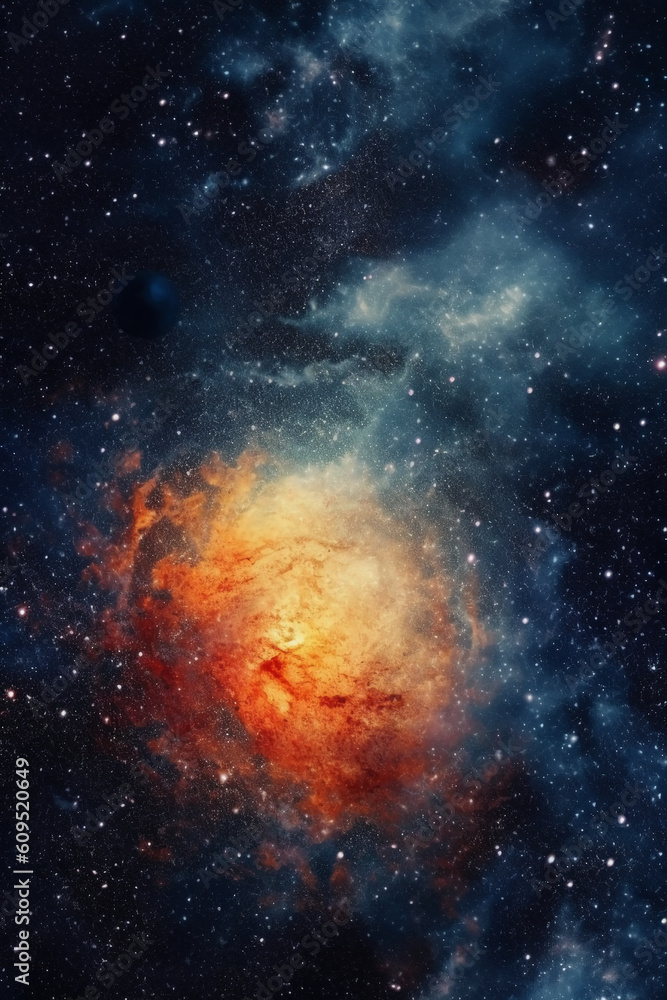 Futuristic future deep space cosmos blowing away. AI generative Futuristic future deep space cosmos blowing away. AI generative