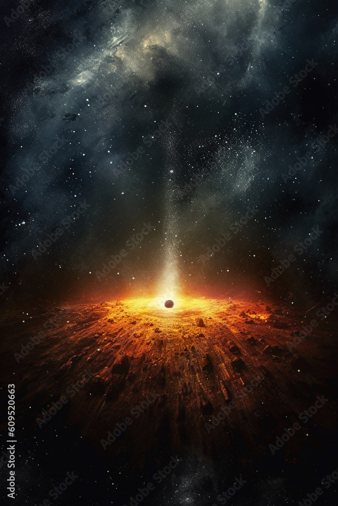 Futuristic future deep space cosmos blowing away. AI generative Futuristic future deep space cosmos blowing away. AI generative