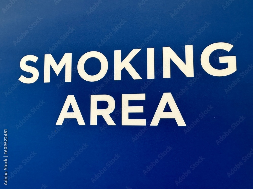 smoking area. sign indicating the permissibility of smoking.
