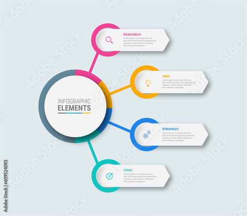 Business infographic template design icons 5 options or steps