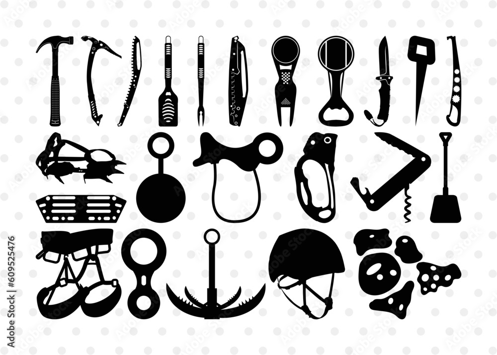 Climber Tools Silhouette Climber Tools Svg Mountaineers Tool SVG Climber Tools Silhouette Climber Tools Svg Mountaineers Tool SVG