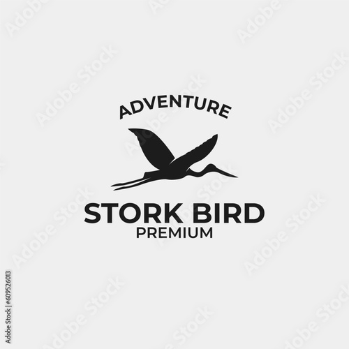 Stork bird logo design vector concept illustration idea
