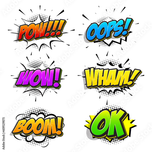 Cartoon comic text collection editable text effect