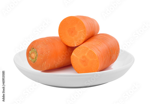 carrot in plate on transparent png
