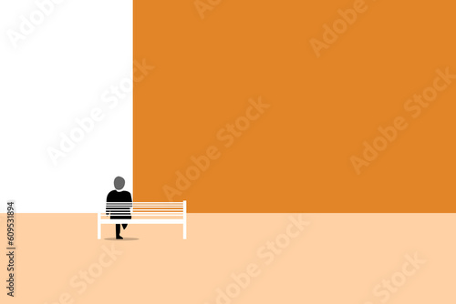 Businessman sitting representing confusion and anxiety