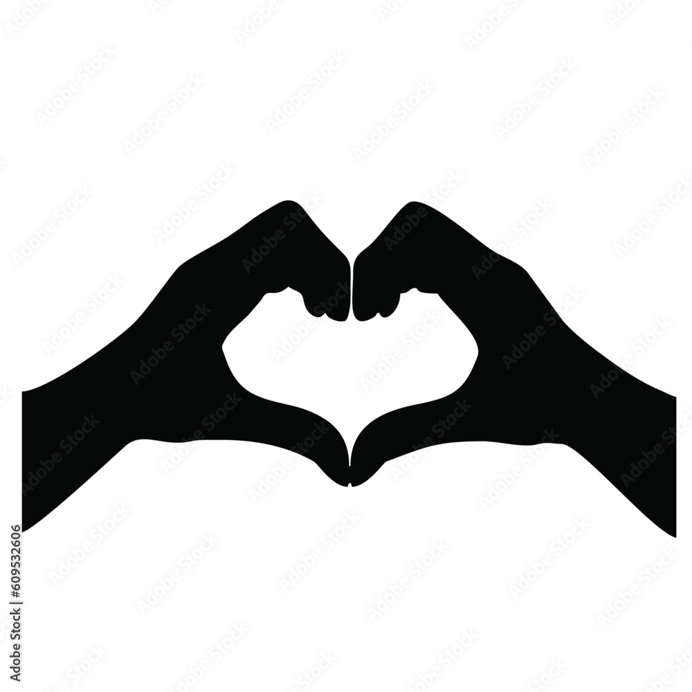 hands making a heart silhouette hands making a heart silhouette