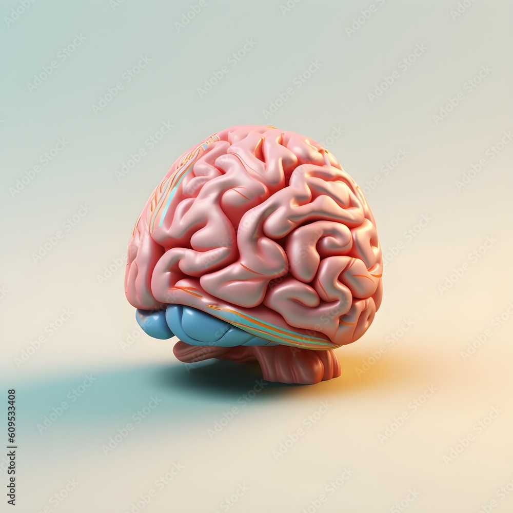 3d brain create with generative AI 3d brain create with generative AI