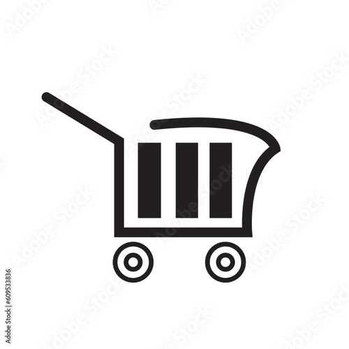 SHOPPING CART icon silhouette design template vector