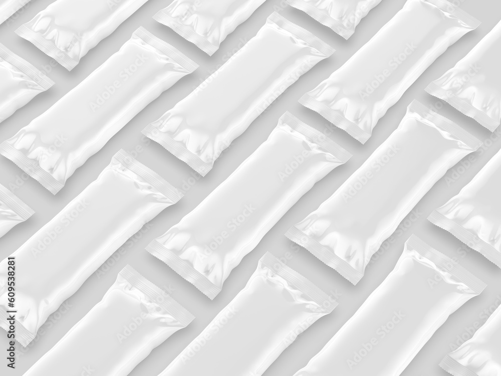Snack Bar Package Blank Template 3d illustration. Snack Bar Package Blank Template 3d illustration.