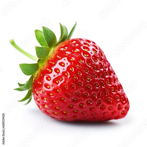 strawberry isolated on white background, generative AI