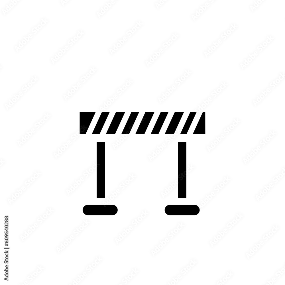 Road Barrier Sign Solid Icon Road Barrier Sign Solid Icon
