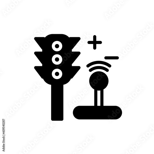Remote Road Sign Solid Icon