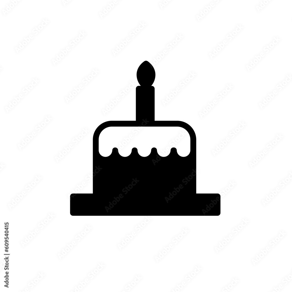 Birthday Cake Party Solid Icon Birthday Cake Party Solid Icon