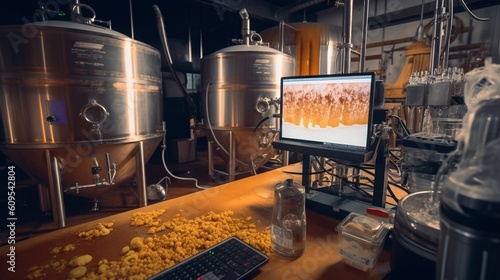 Brewing refinery at night